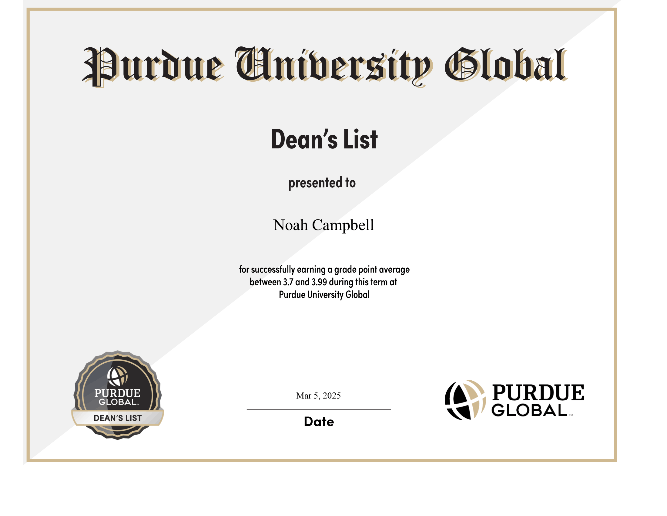 Deans list 2025